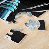 Basenji-hond rijdt op fiets St. Patrick's Day Legpuzzel (Zijkant)