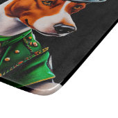 Basenji-hond rijdt op fiets St. Patrick's Day Snijplank (Hoek)