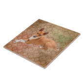 Basenji hond tegeltje (Zijkant)