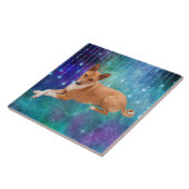 Basenji hond  tegeltje (Zijkant)