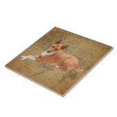 Basenji hond tegeltje (Zijkant)