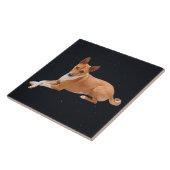Basenji hond  tegeltje (Zijkant)