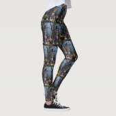 Basenji-hond Whimsical Halloween-schilderij Leggings (Rechts)