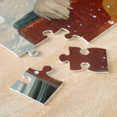 Basenji Honden Achtbaan Kerstmis Legpuzzel (Zijkant)