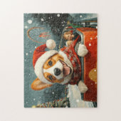 Basenji Honden Achtbaan Kerstmis Legpuzzel (Verticaal)