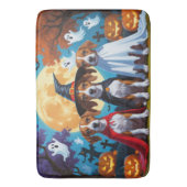 Basenji Honden Pompoen Halloween Grappig Badmat (Voorkant Verticaal)