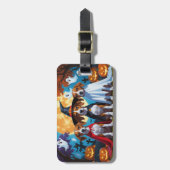 Basenji Honden Pompoen Halloween Grappig Bagagelabel (Voorkant verticaal)