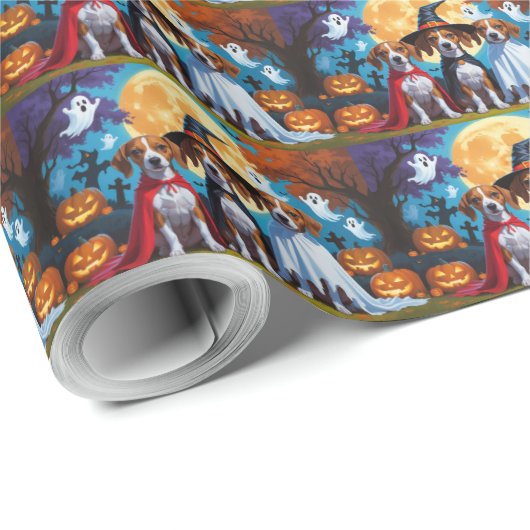 Basenji Honden Pompoen Halloween Grappig Cadeaupapier (Rol Hoek)
