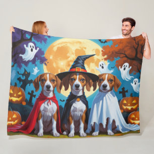 Basenji Honden Pompoen Halloween Grappig Fleece Deken