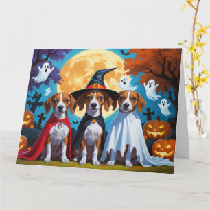 Basenji Honden Pompoen Halloween Grappig Kaart