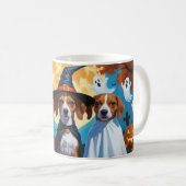 Basenji Honden Pompoen Halloween Grappig Koffiemok (Voorkant rechts)