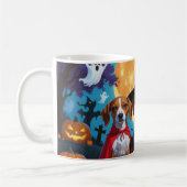 Basenji Honden Pompoen Halloween Grappig Koffiemok (Links)