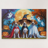 Basenji Honden Pompoen Halloween Grappig Legpuzzel (Horizontaal)