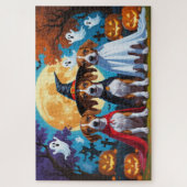 Basenji Honden Pompoen Halloween Grappig Legpuzzel (Verticaal)