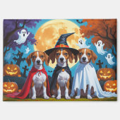 Basenji Honden Pompoen Halloween Grappig Magneet (Voorkant)