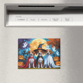 Basenji Honden Pompoen Halloween Grappig Magneet (Insitu (Vaatwasser))