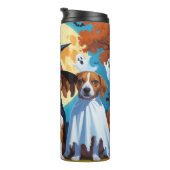Basenji Honden Pompoen Halloween Grappig Thermosbeker (Geroteerd rechts)
