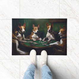 Basenji Honden Spelen Poker Art Deurmat