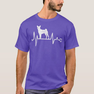 Basenji-hondeneigenaar funny pet loverHEARTBEAT ku T-shirt