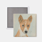 Basenji Hondenkunstmagneet Magneet (Voorkant / Achterkant)