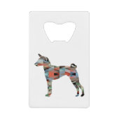 Basenji Hondenras Geo Silhouette Pset Creditkaart Flessenopener (Voorkant)