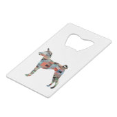 Basenji Hondenras Geo Silhouette Pset Creditkaart Flessenopener (Voorkant Gekanteld)