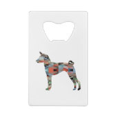 Basenji Hondenras Geo Silhouette Pset Creditkaart Flessenopener (Achterkant)