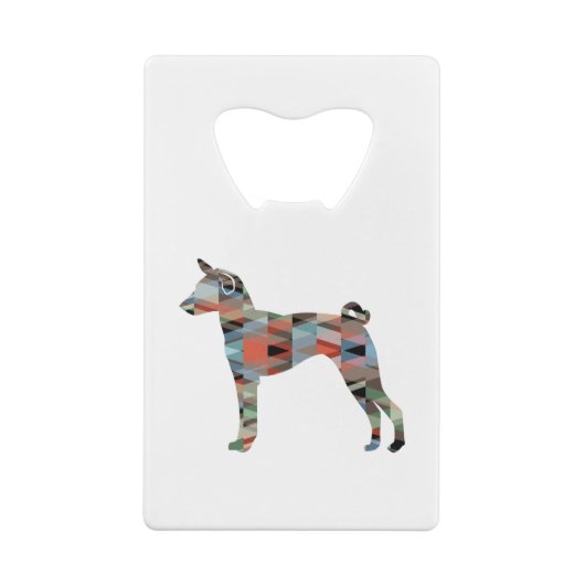 Basenji Hondenras Geo Silhouette Pset Creditkaart Flessenopener (Achterkant)