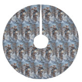 Basenji Hondenrit Motorfiets Kerstmis Kerstboom Rok (Voorkant)