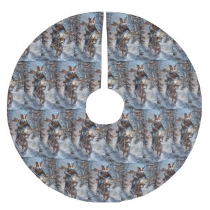 Basenji Hondenrit Motorfiets Kerstmis Kerstboom Rok