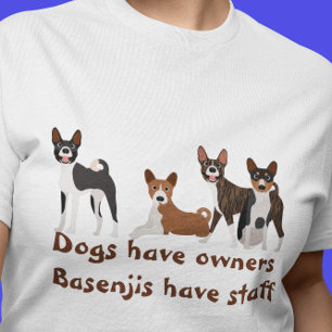 Basenji Hound Grappige Honden hebben eigenaars T-shirt