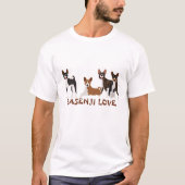 Basenji Hound Love Hondenras T-shirt (Voorkant)