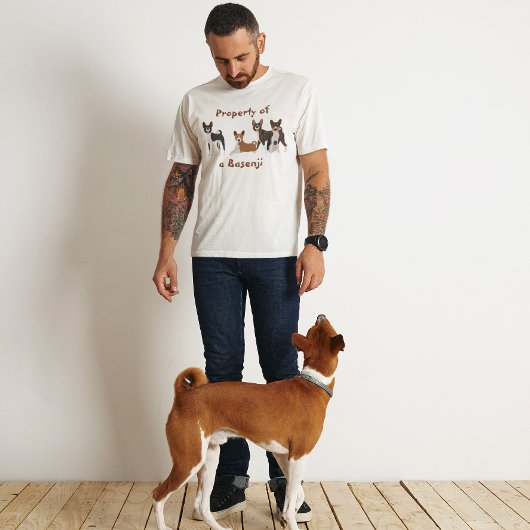 Basenji Hound Property of Hondenras T-shirt