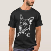 Basenji Hound Sketched Head T-shirt (Voorkant)