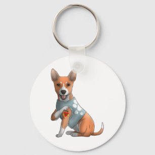 Basenji I Love mama Tattoo Dog Shirt Funny Mothers Sleutelhanger