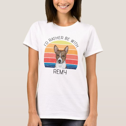 Basenji ik zou eerder met persoonlijke naam zijn t-shirt (Voorkant)