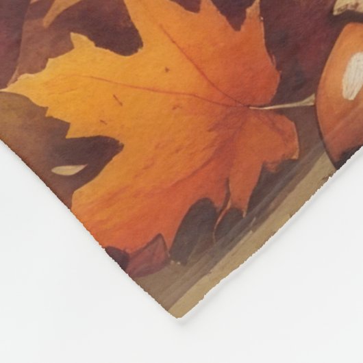 Basenji in de herfst verlaat de Thanksgiving kunst Fleece Deken (Hoek)