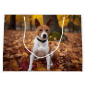 Basenji in Herfst laat Herfst inspireren Groot Cadeauzakje (Voorkant)