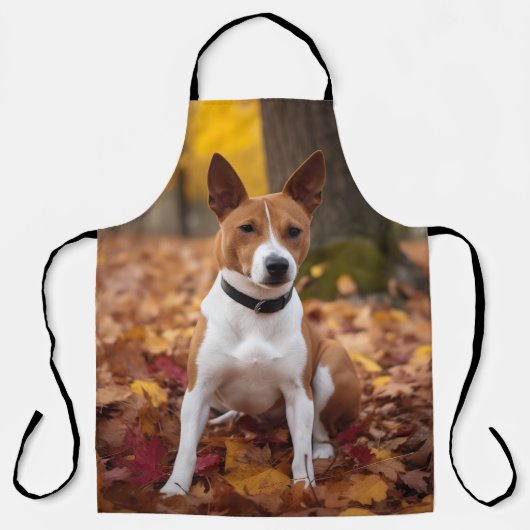Basenji in Herfst laat Herfst inspireren Schort (Voorkant)