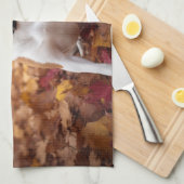 Basenji in Herfst laat Herfst inspireren Theedoek (Quarter Fold)