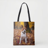 Basenji in Herfst laat Herfst inspireren Tote Bag (Voorkant)