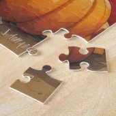 Basenji in herfstbladeren Thanksgiving kunst Legpuzzel (Zijkant)