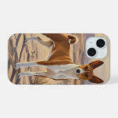 Basenji iPhone 15 Case (Achterkant horizontaal)