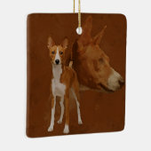 Basenji Keramisch Ornament (Rechts)