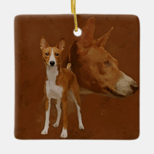 Basenji Keramisch Ornament