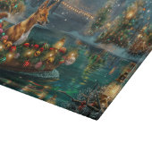 Basenji Kerst Feestelijke Reis Snijplank (Hoek)