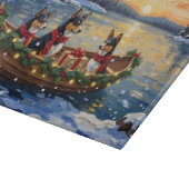 Basenji Kerstboot Vakantie Snijplank (Hoek)