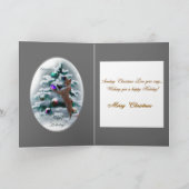 Basenji kerstcadeaus feestdagen kaart (Binnen)