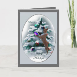 Basenji kerstcadeaus feestdagen kaart