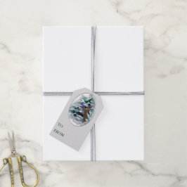 Basenji kerstcadeautags cadeaulabel